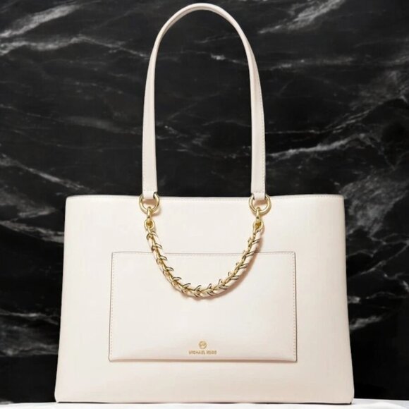 MICHAEL Michael Kors Handbags - Michael Kors NEW Cece Light Sand 3 Compartment Small Chain Messenger Bag $328